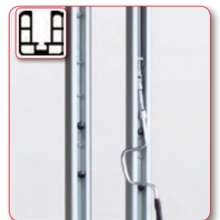 Lentopallopylväät 80x80mm kilpa, 2 kpl