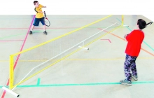 Minitennis- ja sulkapalloverkkosetti 3 m ja 6 m