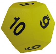 12-sivuinen vaahtomuovinoppa numeroilla 22x22 cm