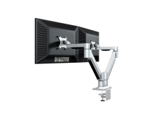 Monitorivarsi 2 näytölle kaasujousella, harmaa