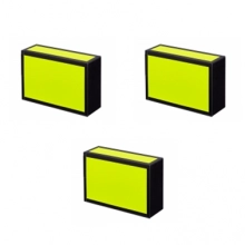 Jonglöörin sikarilaatikot, fluorinkeltaiset, 3 kpl